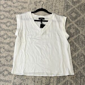 Only Ivory V-Neck Cap Sleeve Blouse